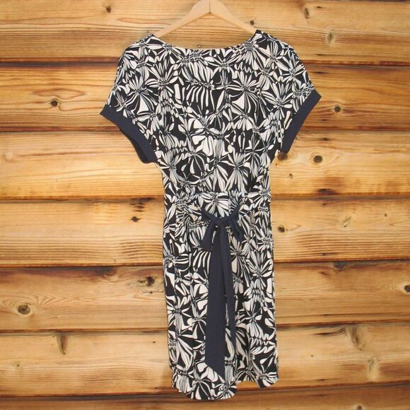 NWOT Black Cream Tie Back Dress - Picture 6 of 8